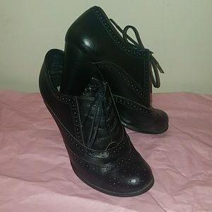 Black Oxford Ankle Boot